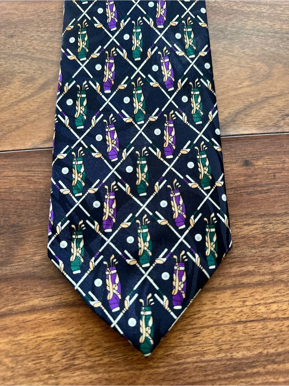 Beverly Hills Polo Club Vintage Golf Novelty Tie - Picture 4 of 10